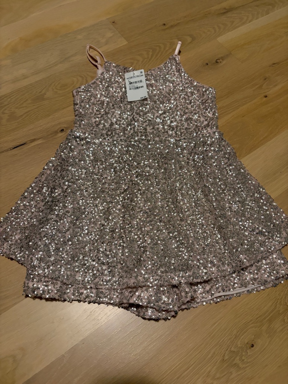 Zunie Sequin Pink Girls Party Dress with Shorts
